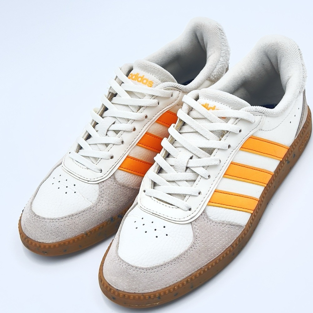 Adidas Breaknet Sleek Cream White Orange Gum Shoes IH7753 Women's Size 8 - Picture 7 of 14
